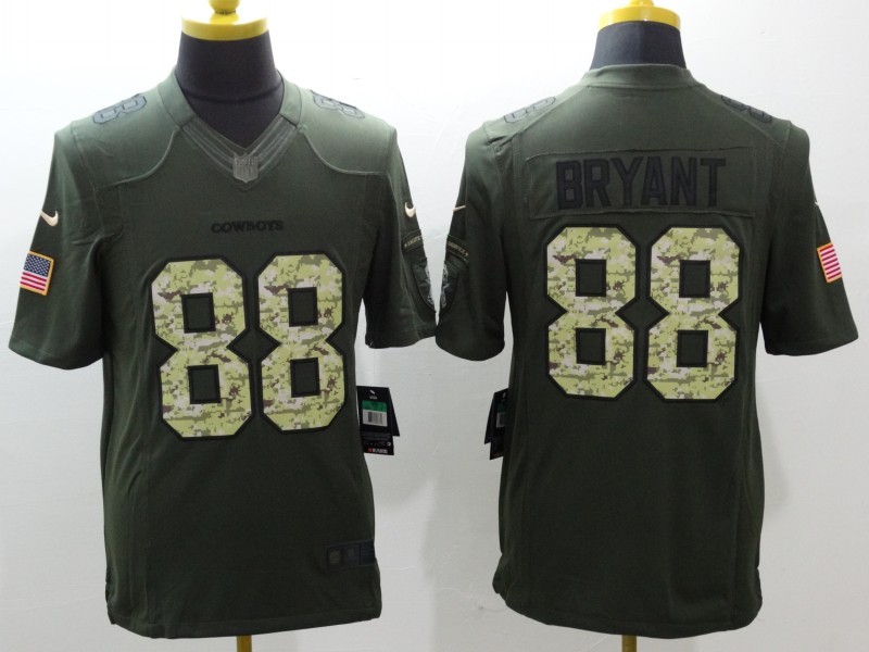 Men's Dallas Cowboys Dez Bryant #88 Army Green Jersey